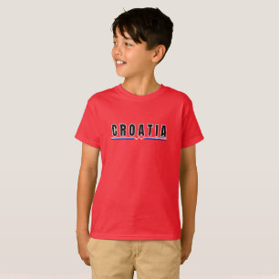 Camiseta Sencilla letra moderna de Dubrovnik Croacia Bander