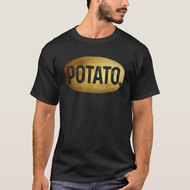 Camiseta Sencilla Papa Vegetable Potato Lover Vegan Hallowe (Anverso)