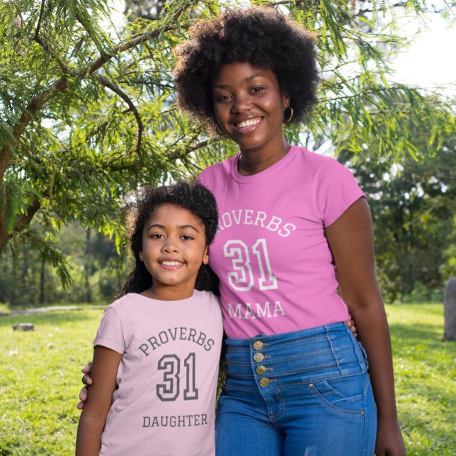 Camiseta Sencilla PROVERBS 31 Madre cristiana MAMÁ Hija (Subido por el creador)