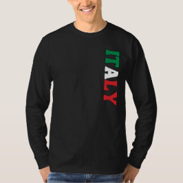 Camiseta Sencilla vestimenta moderna italiana de bandera na