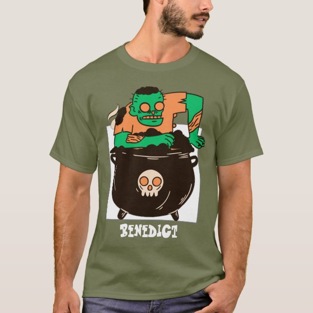 Camiseta Sencilla y espeluznante familia Halloween Feliz Ho (Anverso)