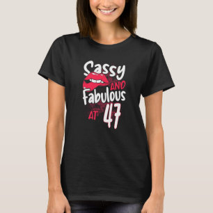 Camiseta Sencilla Y Fabulosa A Los 47 Años De La Mujer Femi
