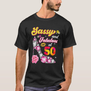 Camiseta Sencilla Y Fabulosa A Los 50 Años 50 De Las Mujere