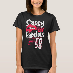 Camiseta Sencilla Y Fabulosa A Los 58 Años De La Mujer Femi