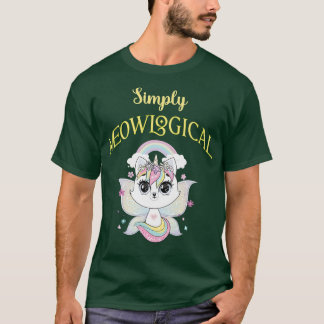 Camiseta Sencillamente alas meowlógicas caticorn kitten a