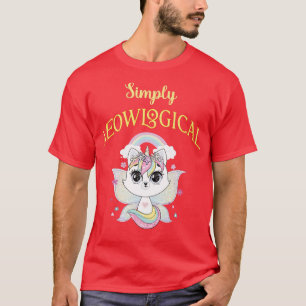 Camiseta Sencillamente alas meowlógicas caticorn kitten a