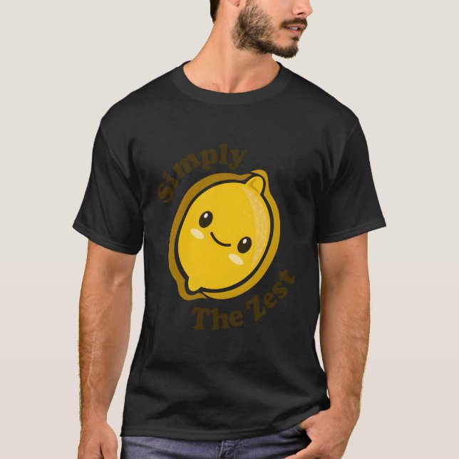 Camiseta Sencillamente El Zest Adorable Kawaii Lemon Food P (Anverso)
