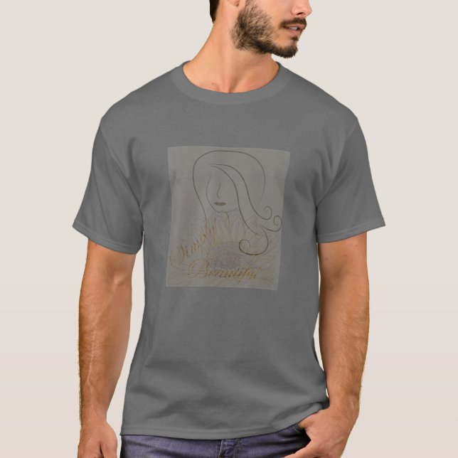 Camiseta Sencillamente Hermoso, Arte Moderno, Mujer Con Gor (Anverso)