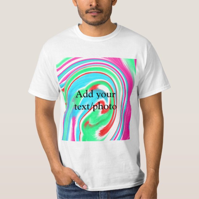 Camiseta Sencillo acrílico de mármol añaden su nombre de te (Anverso)
