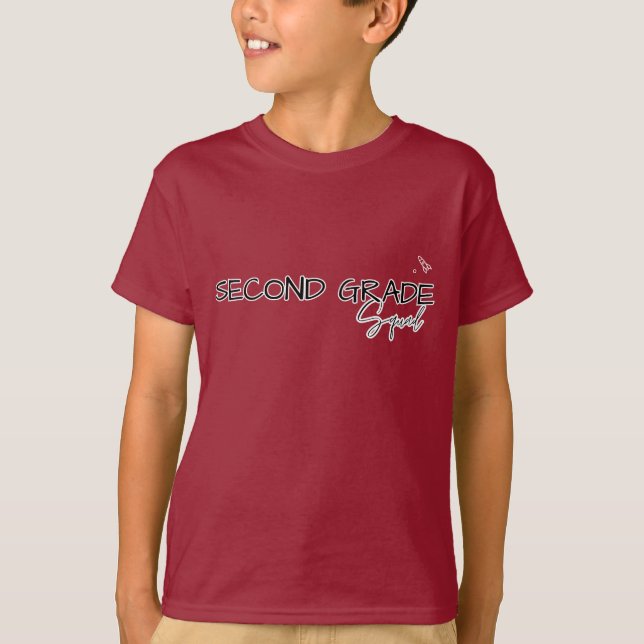 Camiseta Sencillo colegio de alumnos de 2º GRADO Squad (Anverso)