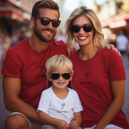 Camiseta Sencillo corazón de bolsillo y personalizado de te