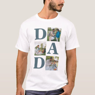 Camiseta Sencillo Día de los Padres Modernos Papá 3 familia