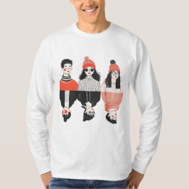 Camiseta Sencillo dibujo moderno de jóvenes geniales