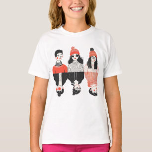 Camiseta Sencillo dibujo moderno de jóvenes geniales