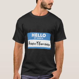 Camiseta Sencillo disfraz príncipe nombre encanto etiqueta