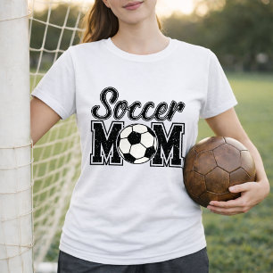 Camiseta Sencillo Estilo de Mamá de Fútbol Universitario