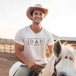 Camiseta Sencillo Marco Negro Moderno-Papá Este. 2024