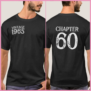 Camiseta Sencillo negro y blanco 60 cumpleaños