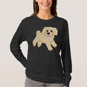 Camiseta Sencillo poodle rubio rosa