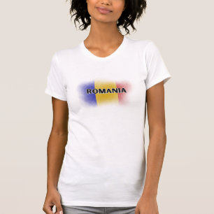 Camiseta Sencillo recuerdo moderno de la bandera rumana