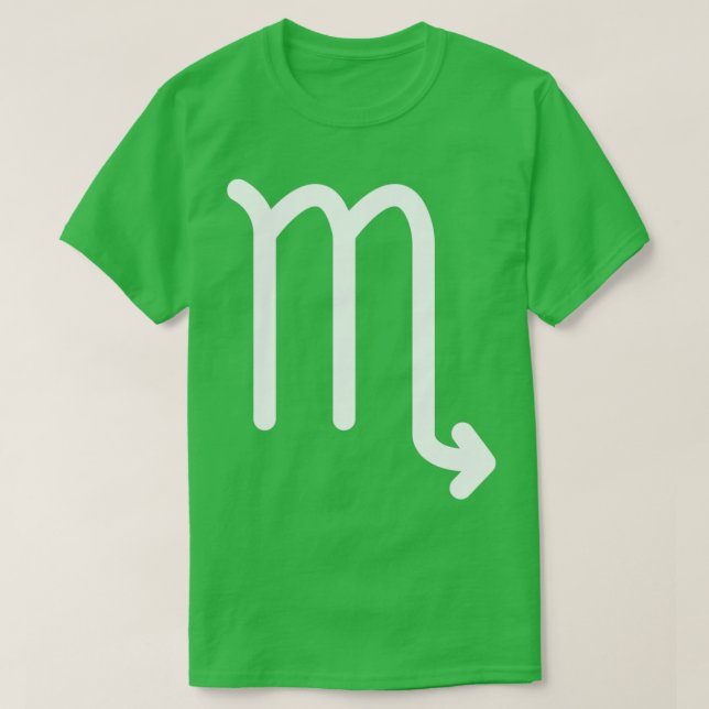 Camiseta Sencillo Rótulo Zodiaco Blanco Horóscopo Escorpio (Diseño del anverso)
