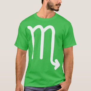 Camiseta Sencillo Rótulo Zodiaco Blanco Horóscopo Escorpio