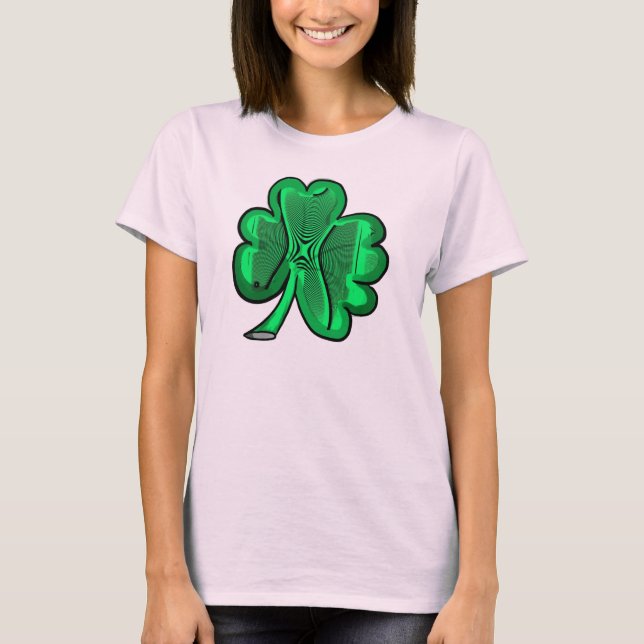 Camiseta Sencillo shamrock green st. patricks día tee (Anverso)