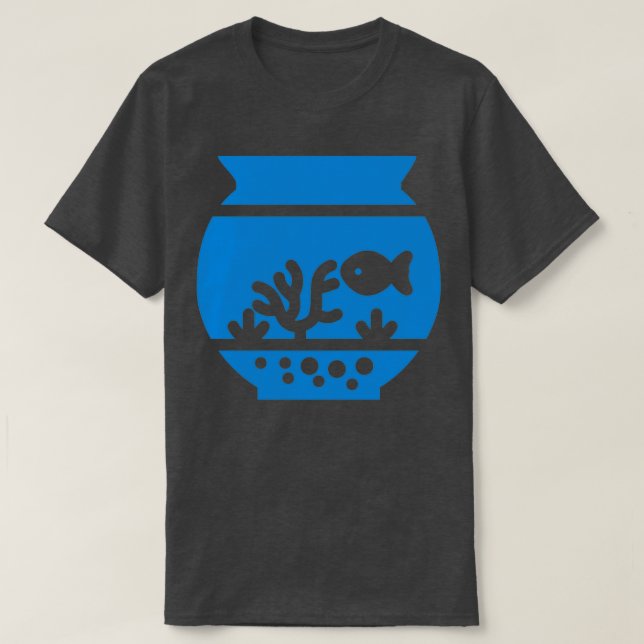 Camiseta Sencillo tazón de pescado azul (Diseño del anverso)