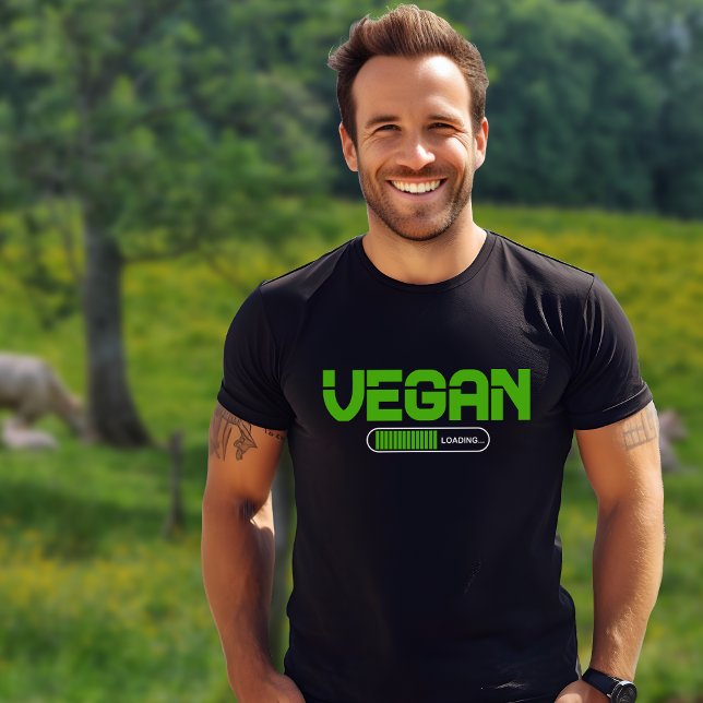 Camiseta Sencillo Vegan Green Loading Men's (Subido por el creador)