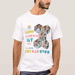 Camiseta Sencillo y elegante Collage de fotos del Día del P
