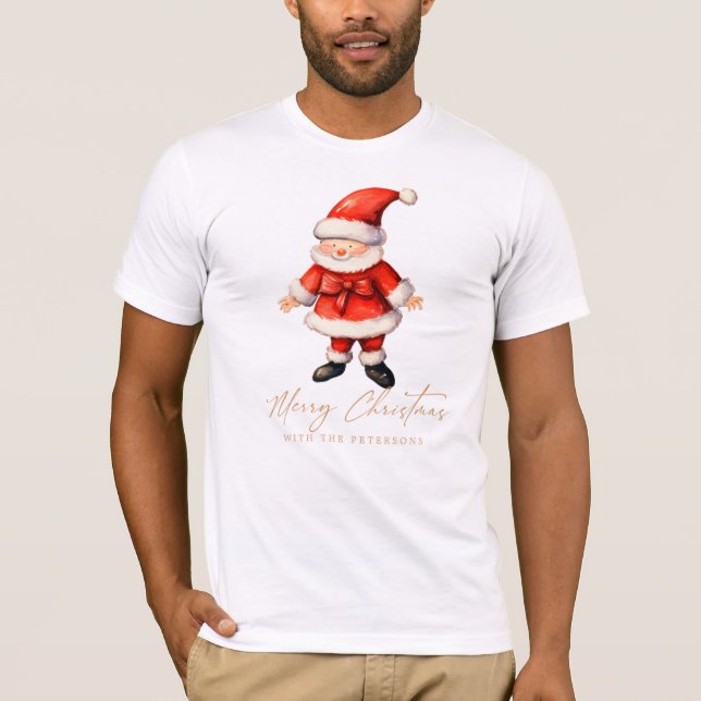 Camiseta Sencillos Navidades de Santa Cláusula White (Anverso)