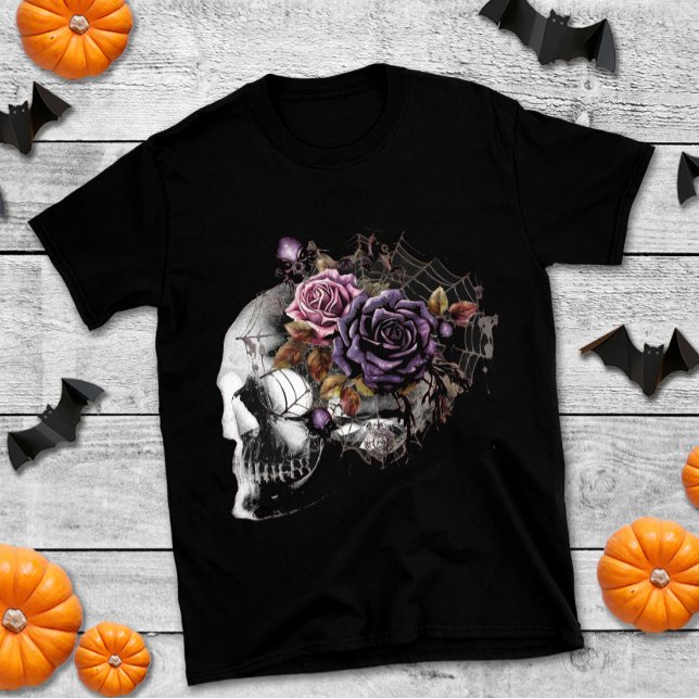 Camiseta Sencillos rosas góticos y fiesta de Halloween con  (Subido por el creador)
