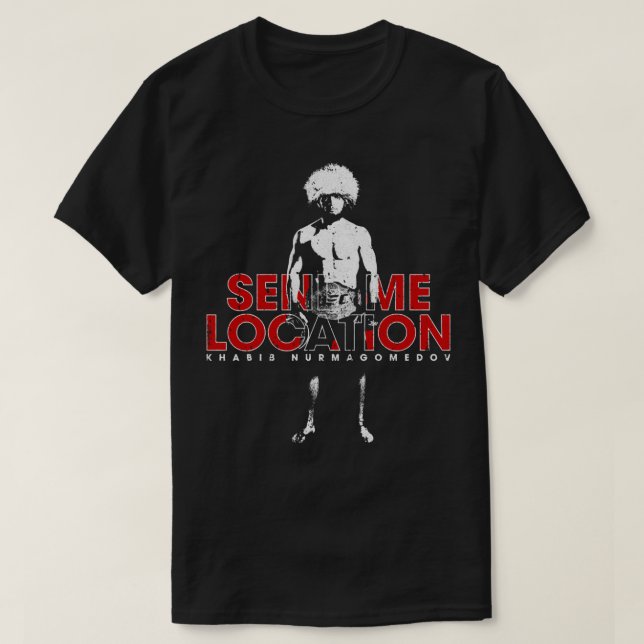 Camiseta Send Me Location   Khabib Essential T Shirt (Diseño del anverso)