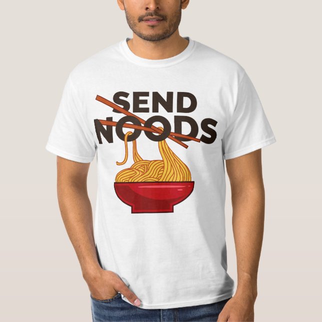 Camiseta Send Noods Funny Ramen Noodle (Anverso)