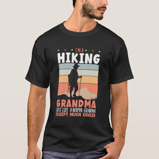 Camiseta Senderismo Abuela Montaña - Abuela excursionista (Anverso)