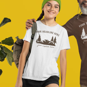 Camiseta Senderismo, acampada, al aire libre, personalizado