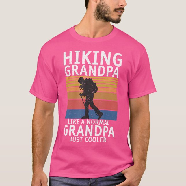 Camiseta Senderismo Al Abuelo Como Un Abuelo Normal Muy Fre (Anverso)