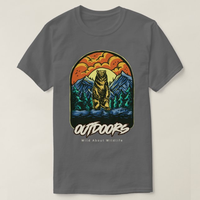 Camiseta Senderismo al aire libre por el campamento foresta (Diseño del anverso)