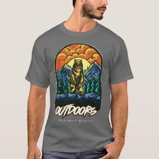 Camiseta Senderismo al aire libre por el campamento foresta