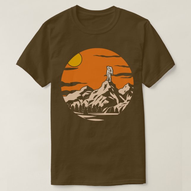 Camiseta Senderismo al aire libre por la montaña (Diseño del anverso)