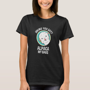 Camiseta Senderismo: Alpaca, mis bolsos, viaje vintage, sen