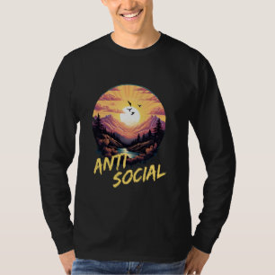 Camiseta Senderismo antisocial al aire libre para un excurs