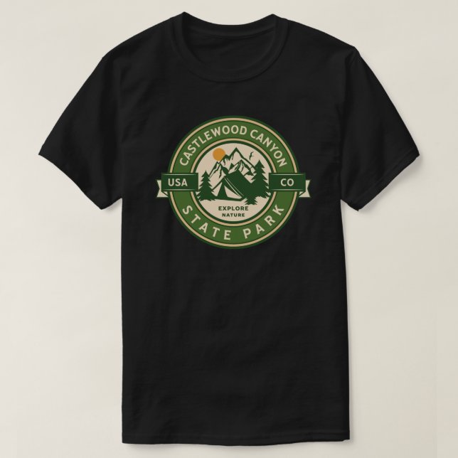 Camiseta Senderismo Aventura Castlewood Parque Estatal Colo (Diseño del anverso)
