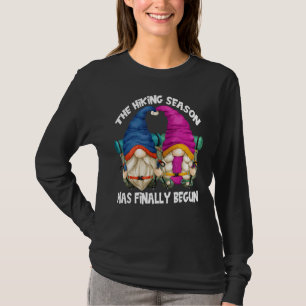 Camiseta Senderismo Camping Gnome Motif Con Palabras Para S