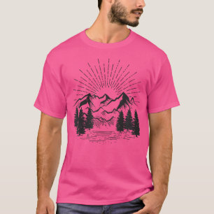 Camiseta Senderismo Camping Naturaleza Aventure Lover Retr
