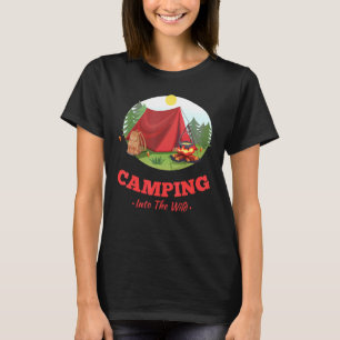 Camiseta Senderismo Camping Naturaleza Valiente Y Silvestre
