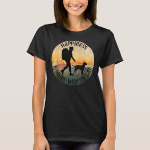 Camiseta Senderismo Con Labrador Recuperador Para Mujeres Y