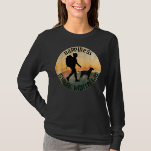 Camiseta Senderismo Con Labrador Recuperador Para Mujeres Y