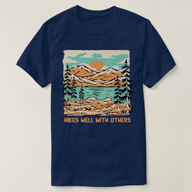 Camiseta Senderismo Con Otros Amigos Senderismo Buda (Diseño del anverso)