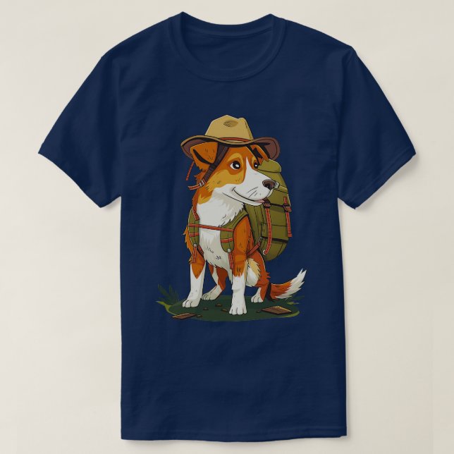 Camiseta Senderismo con perro (Diseño del anverso)